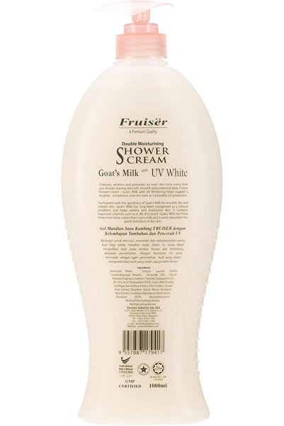fruiser Shower Cream Goat's Milk with UV White, 1000ml