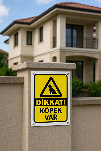 Outdoor One لافتة تحذيرية: احذر، هناك كلب، تحذير للسلامة المهنية، مصنوعة من البليكسي، مقاس 20×30 سم