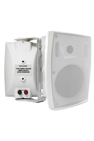 Nwork NX-5 Sütun Hoparlör 13cm 30 Watt Beyaz 1 Adet