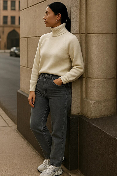 XRAY JEANS Women's Basic Casual Baggy Smoked Jeans