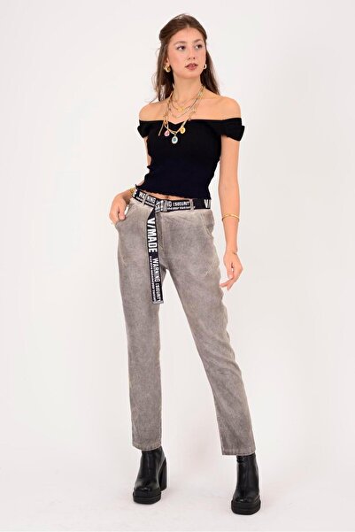 Park Moda 22100 Belt-Detail Gabardine Pants