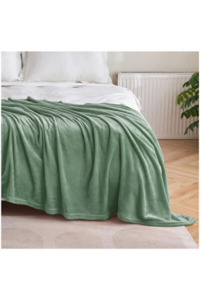 OEM MIULEE soft and fluffy fleece blanket for sofa, bed, bedroom, office, or travel, 130 x 150 cm, green