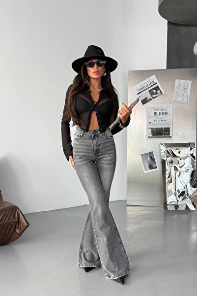 Joana Grey Nayami Wide-Leg Jeans for Women