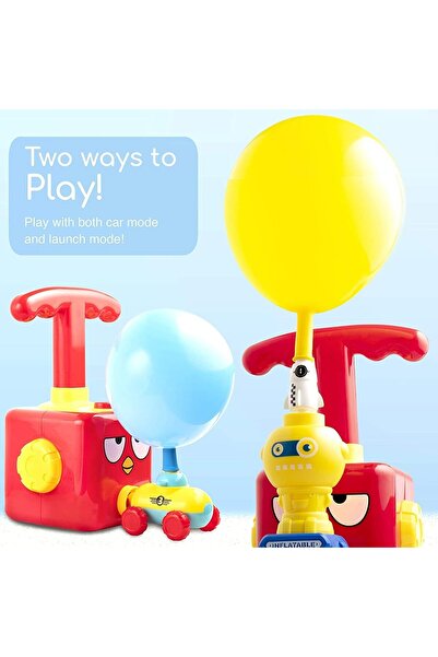 Generic Plus Point Balloon-Powered Car Launcher Toy, Multicolor ABS Plastic