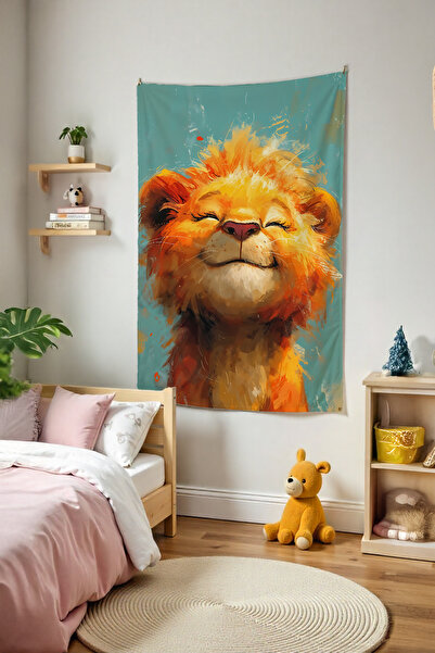 Tepeli Home Sevimli Hayvanlar Duvar Örtüsü Film Temalı Kaliteli Kumaş Oda Dek...