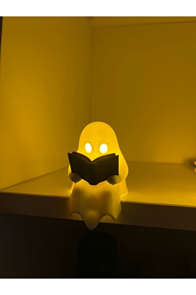 Arthesia 3D 👻 Kitap Okuyan Hayalet Gece Lambası | Dekoratif LED Işık | Sevimli Kitap Okuyan Hayalet Lamba | 👻