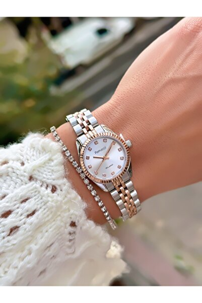 Ferrucci Steel Cord Minimal Case Women's Watch 3 Atm Waterproof 2 Years Warranty + Bracelet as a Gift