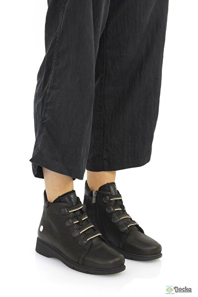 Mammamia Γυναικείες μπότες με επίπεδη σόλα καθημερινά χωρίς κορδόνια ορθοπεδικά από γνήσιο δέρμα M26/KB4535