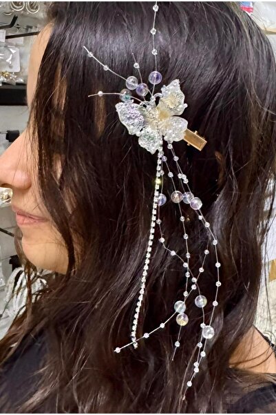 AresTokaAksesuar 1 KOMAD LEPTIR VODENSKI KAMEN SVETLJIVA BOČNA KLIPKA KOPČA