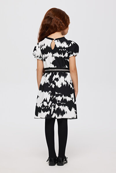 Panço Kız Çocuk Örme Siyah Elbise