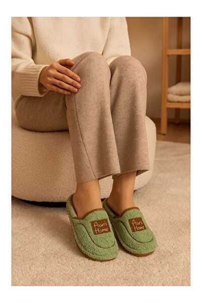 Motif Trend Motif Kadın Ev Terliği Yeşil Peluş Model