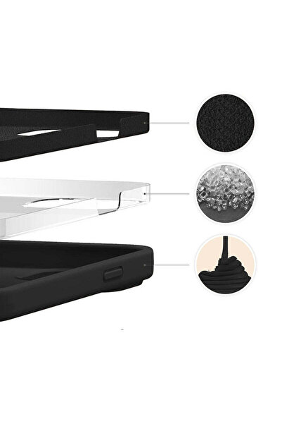 Casey Studios Soft Silicone iPhone 13 Case, Microfiber Inside, Protective, Slim, Black