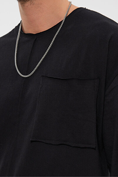 rammers Short Sleeve Striped Detail and Pocket T-Shirt with a Dirty Cut