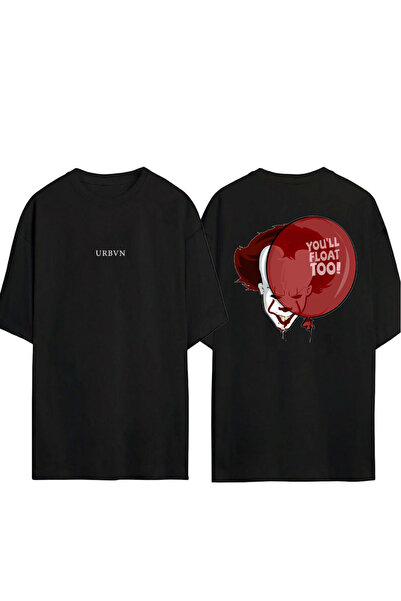 urbvn Scary 3 Design Μαύρο Oversize T-shirt με στάμπα