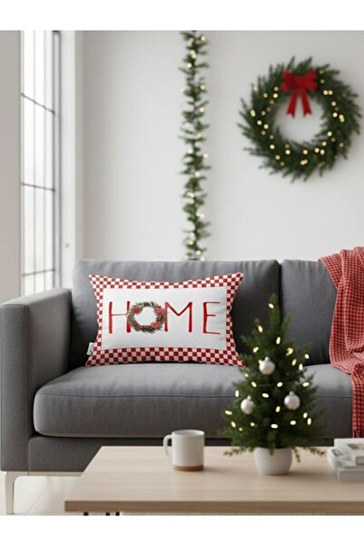 milroma Evmila Home Pattern Christmas Velvet Rectangular Cushion Cover 35X55 cm Double Sided Printed Zippers