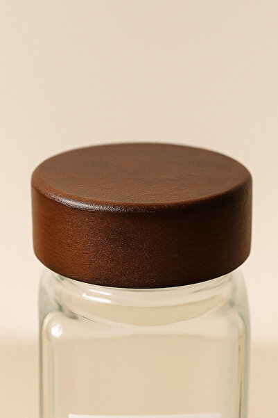 Bohemian Acacia Lid 12-Piece Glass Spice Jar Set (15 Labels Included as a Gift)