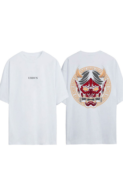urbvn image00391 Tricou alb oversize cu imprimeu de design
