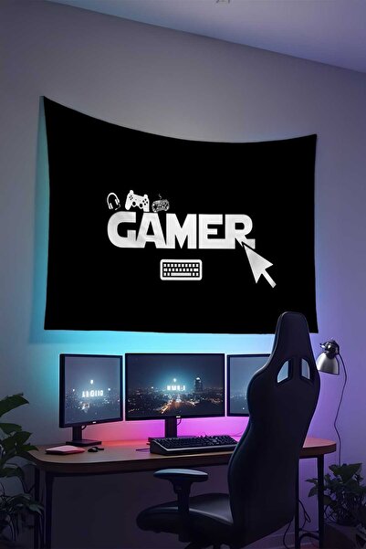 RUGRUMBA Tapiserie pentru gamer – tematică pentru jocuri, țesătură de calitat...