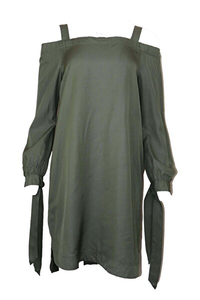 ONLY Rima Off-Shoulder Dress Dark Green