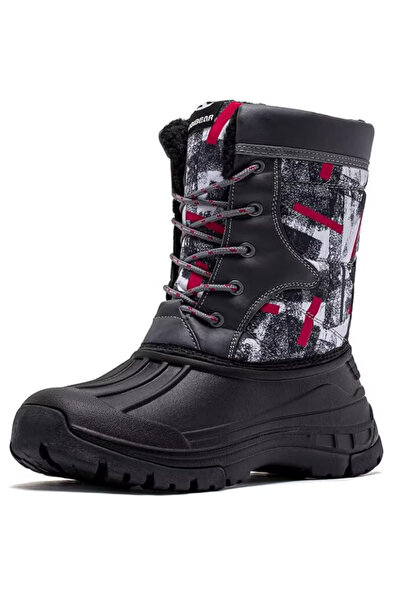 OEM Boots HOBIBEAR, Waterproof, Fur Lined, Size 39, Red and Grey