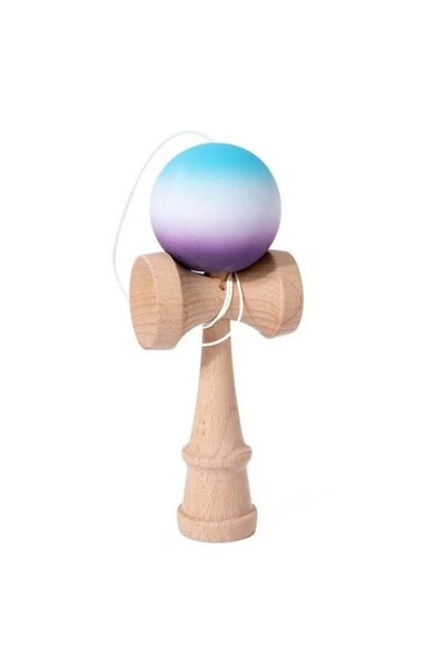 xpress sales Professional Wooden Kendama with Grip, 18 cm - Blue-Purple Galaxy Gradient