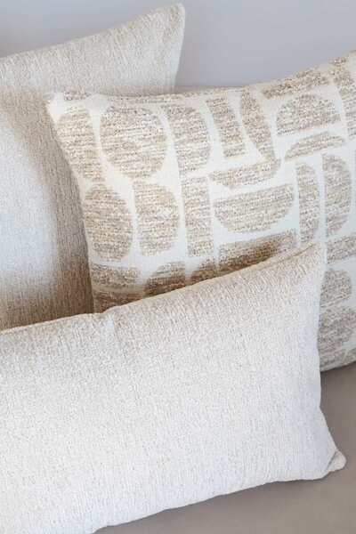 AYSA HOME DECOR Lunea Decorative Throw Pillow Cover, 3-Piece Combination Set, Beige & Ecru