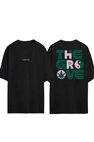 urbvn Μπλουζάκι The Groove Tasarım με στάμπα, μαύρο, oversized