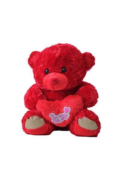 velve Twinkle teddy bear, with heart, height 37 cm, Red