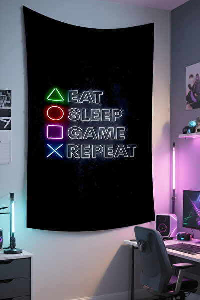 RUGRUMBA Вертикално покритие за стена за геймъри – тема за игри, висококачест...