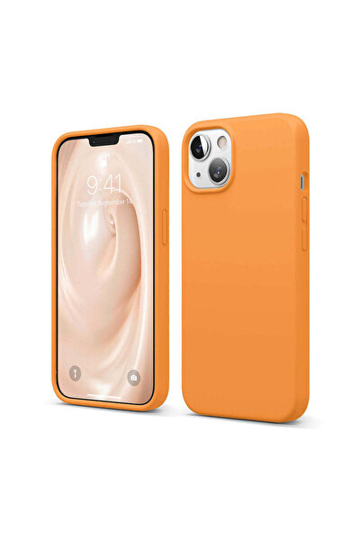 Casey Studios Soft Silicone iPhone 13 Case, Microfiber Inside, Protective, Slim, Nectarines