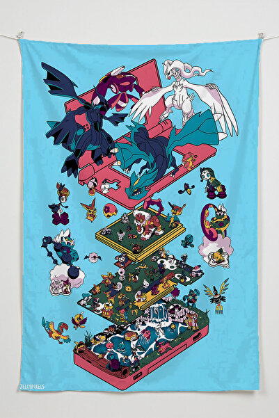 RUGRUMBA Tapiserie verticală pentru gamer – tematică pentru jocuri, țesătură ...