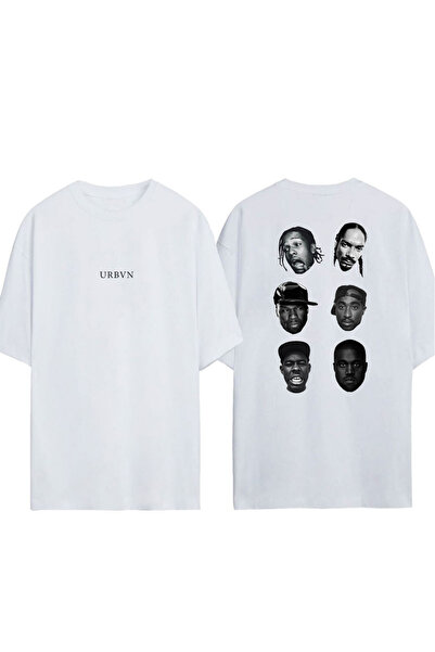 urbvn Trap 1 Tricou oversize alb cu imprimeu design