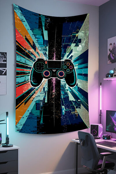 RUGRUMBA Tapiserie verticală pentru gamer – tematică pentru jocuri, țesătură ...