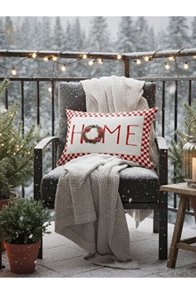 milroma Evmila Home Pattern Christmas Velvet Rectangular Cushion Cover 35X55 cm Double Sided Printed Zippers