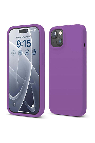 Casey Studios Husa Silicon iPhone 15, cu Microfibra, Slim, de Protectie, Marg...