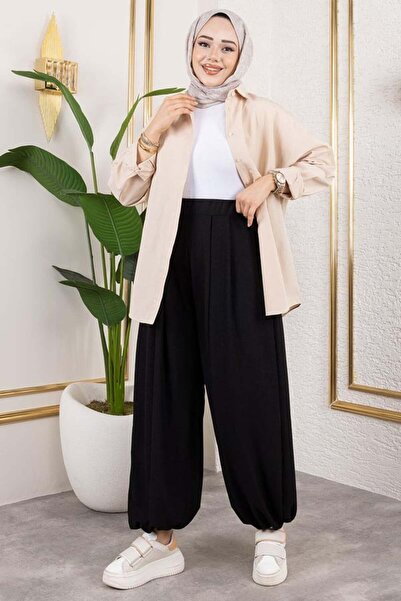 Genel Markalar BELİ LASTİKLİ ŞALVAR PANTOLON