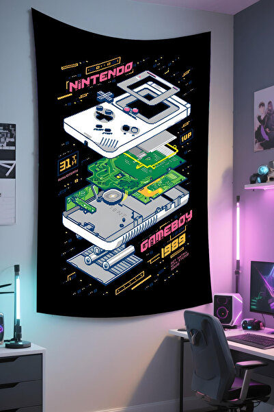 RUGRUMBA غطاء جداري عمودي للاعبين - تصميم مخصص للألعاب، قماش عالي الجودة، سجا...