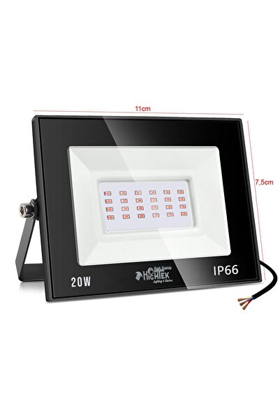 Hightek LED PROJEKTÖR 20W 24 SMD SLİM KIRMIZI IP66 HT-0311