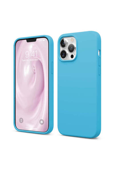 Casey Studios Husa Soft Silicone iPhone 13 Pro, Microfibra in Interior, de Pr...