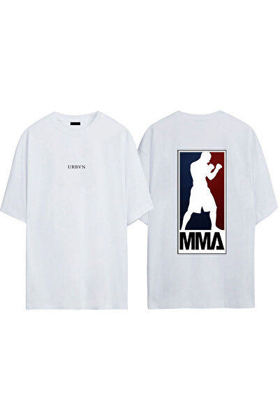 urbvn Tricou oversize alb cu imprimeu MMA Design