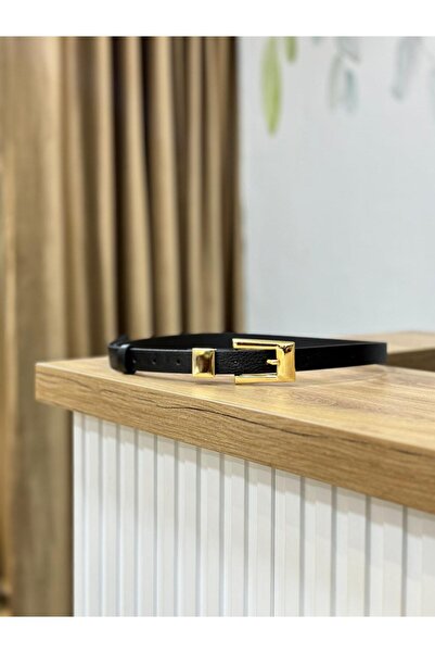 ERDESIGNN KADIN KEMER SİYAH İTHAL GOLD TOKALI KEMER ETEK KEMERİ CEKET KEMERİ ...