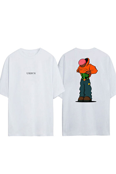 urbvn Μπλουζάκι Urban Boy με στάμπα σε λευκό χρώμα, oversized