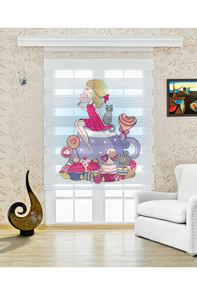 Yznhome Pembe Elbiseli Barbie Zebra Perde – YZN-359