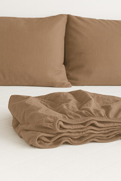 Naturel Collection Σεντόνι Stonewashed Elastic, διπλό και king size + 2 μαξιλ...