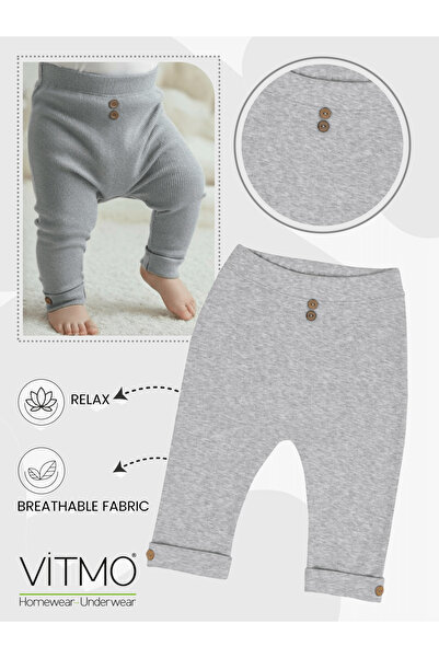 vitmo Baby leggings 100% cotton single bottom stretchy and comfortable Corded Fabric fabric