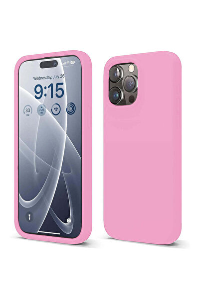 Casey Studios Силиконов калъф iPhone 15 Pro, с микрофибър, тънък, защитен, по...