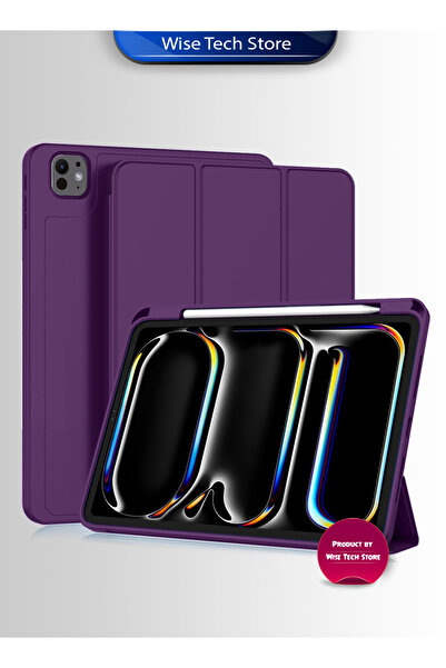 Wtech Apple iPad Pro 13 5G 2025 (M5) 13 inch Smart Flip Leather Texture with Pen Holder Case Cover