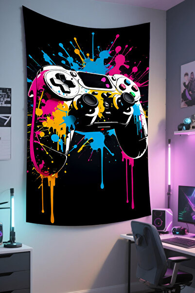 RUGRUMBA Tapiserie verticală pentru gamer – tematică pentru jocuri, țesătură ...