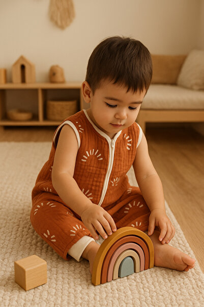 Calista home Girls Boys Sleepwear Casual Muslin Combed Cotton Kids Baby Printed Romper