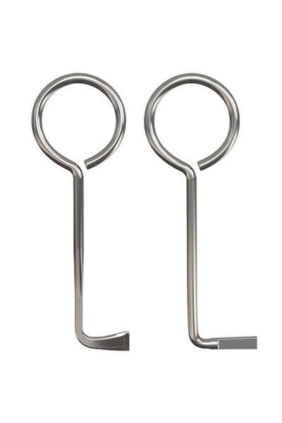 KMKAB Universal lock opening key set, 2 pieces, steel, for doors with deadbolt locks